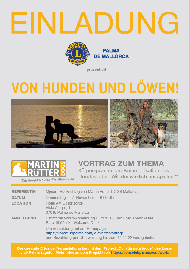 Lions Club präsentiert Vortrag Martin Rüter Dogs