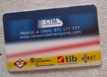 Tarjeta Intermodal TIB Mallorca.