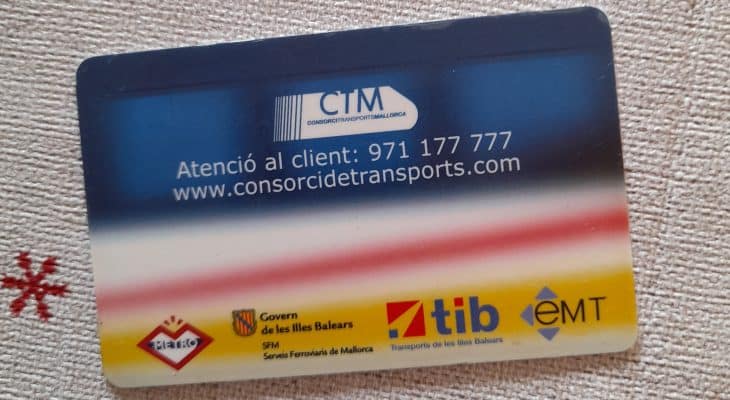 Tarjeta Intermodal TIB Mallorca.