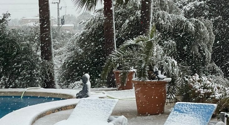 Schnee auf Mallorca.