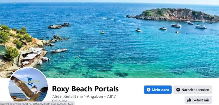 Beachclub in Portals Nous auf Mallorca.