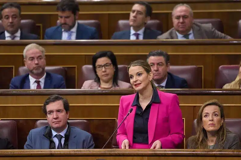 Marga Prohens im Parlament in Madrid.