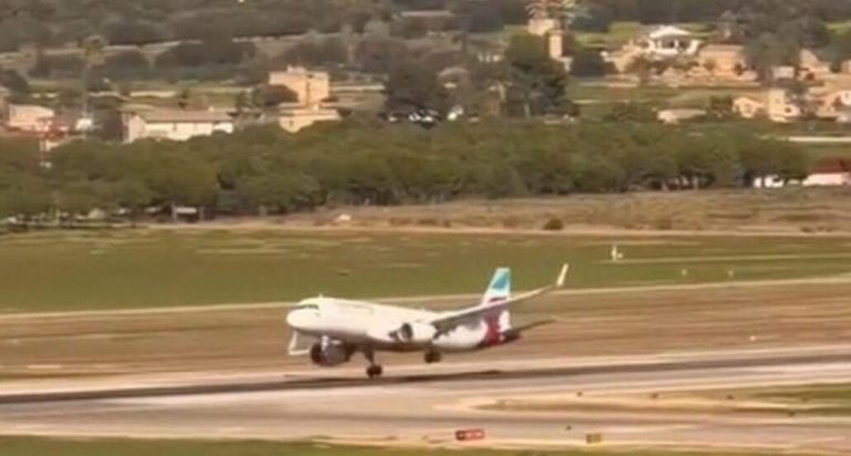 Gefährliche Landung auf Mallorca. Foto: Controladores aereos